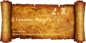 Lissauer Margit névjegykártya